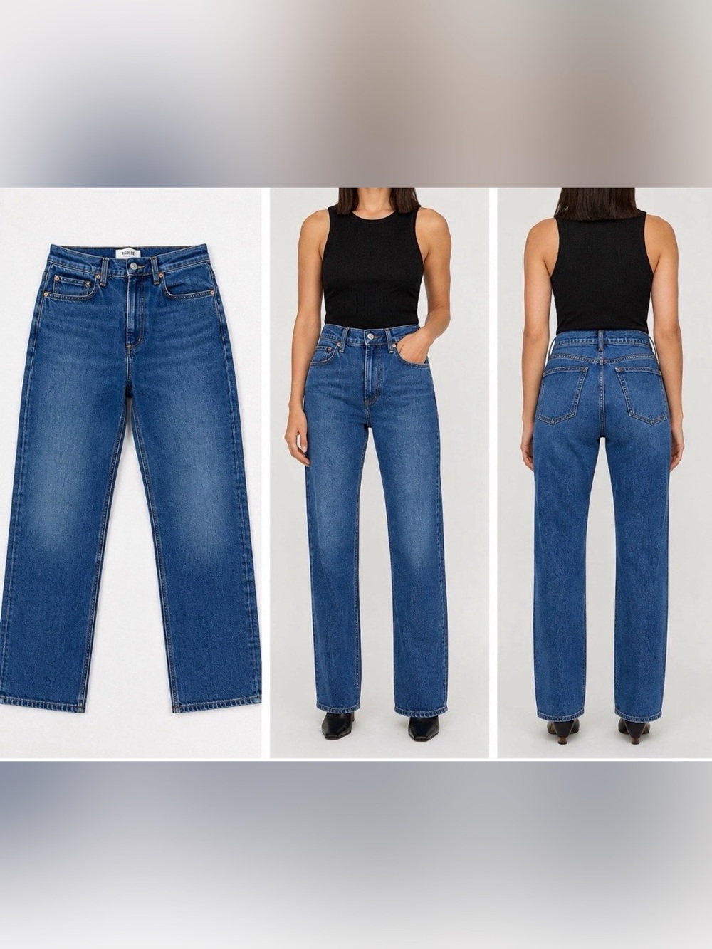 AGOLDE High Rise Stovepipe Jeans Women’s Size 26 NWOT Medium Wash Denim
